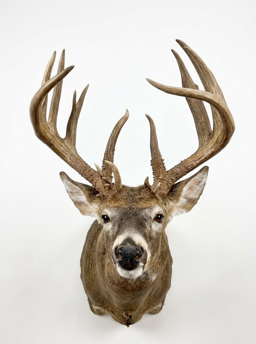 Mounted Election Day Buck with large antlers